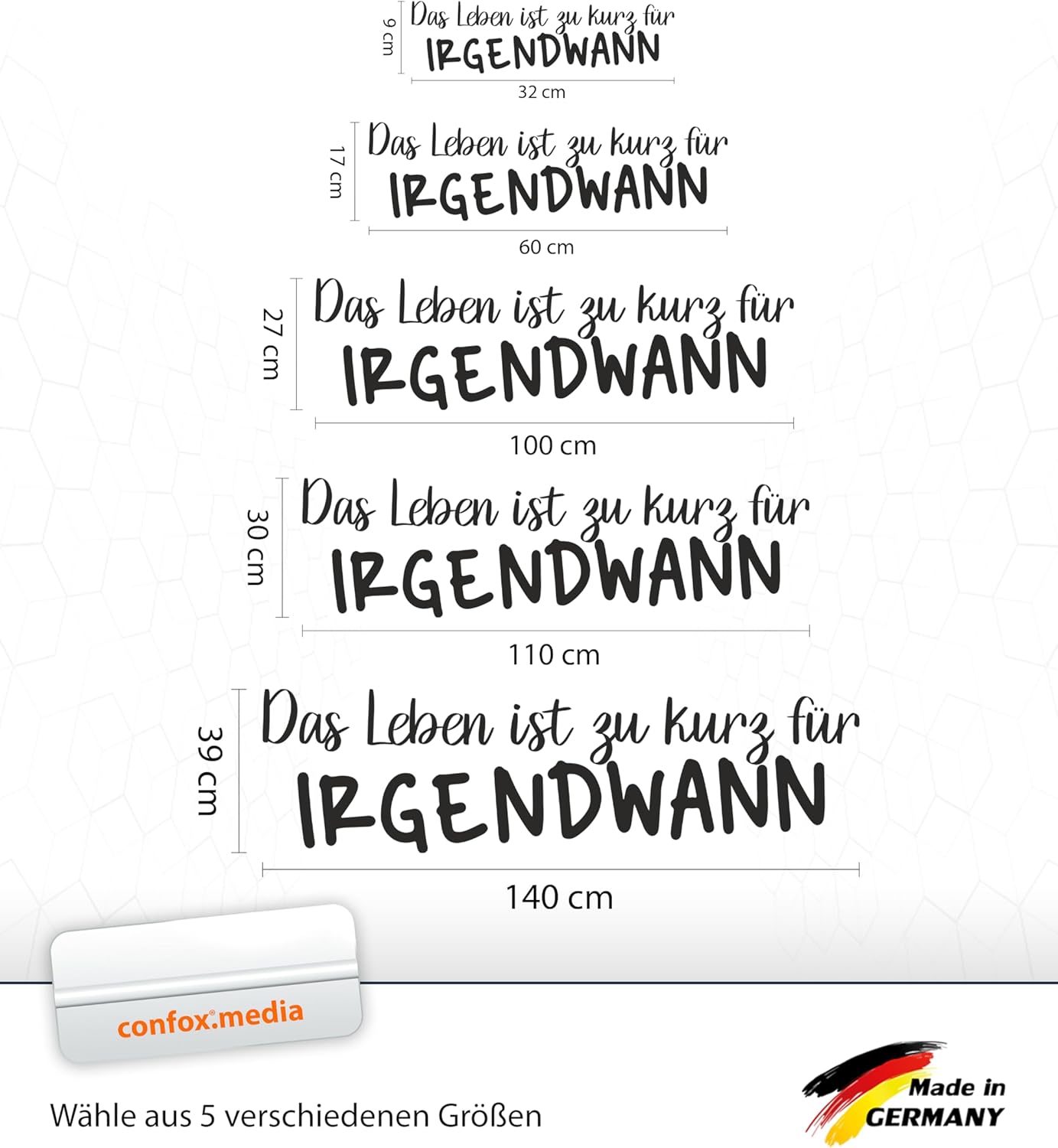 Aufkleber "Das Leben ist zu kurz für irgendwann" – Bild 3