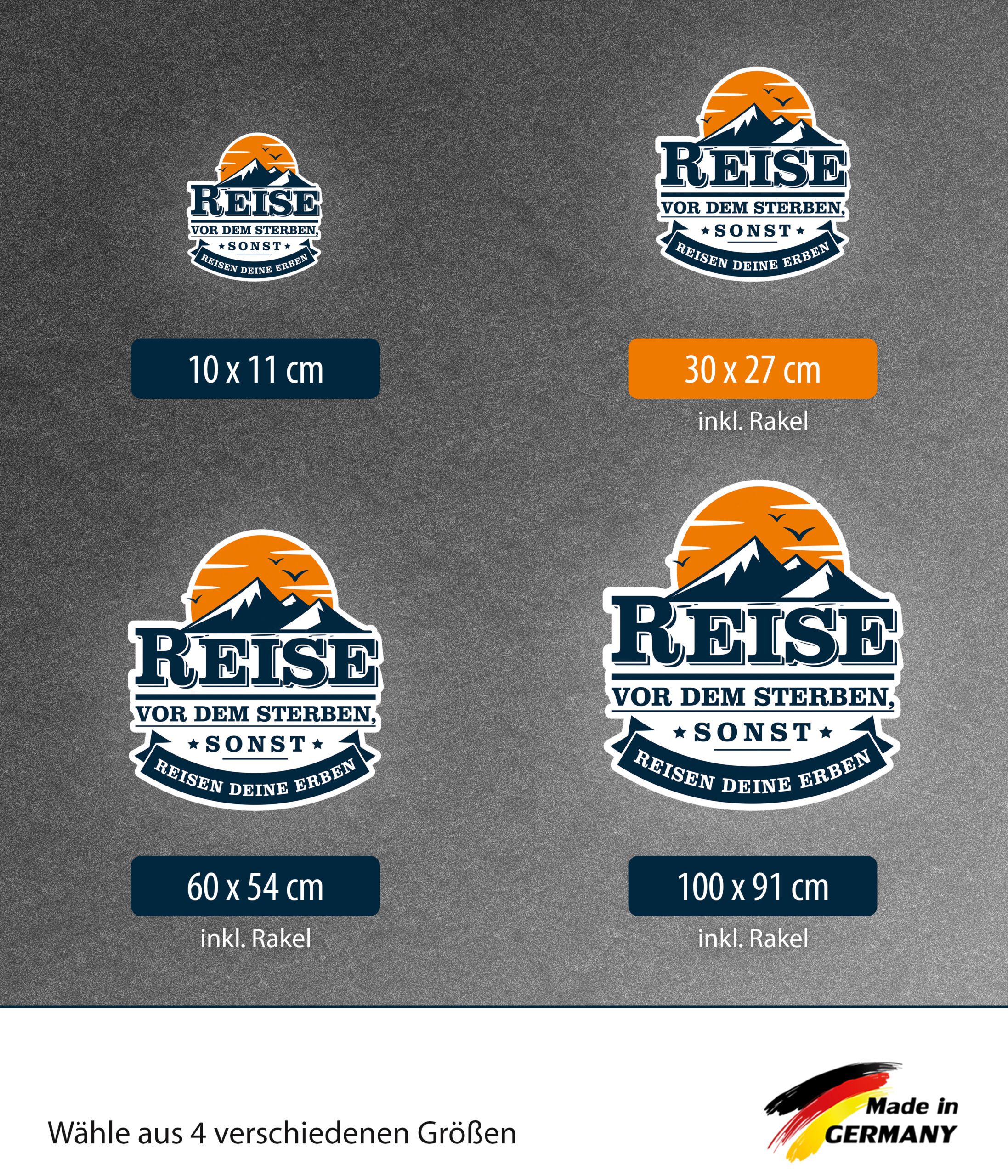 Aufkleber "Reise vor dem Sterben, sonst reisen deine Erben" – Bild 4