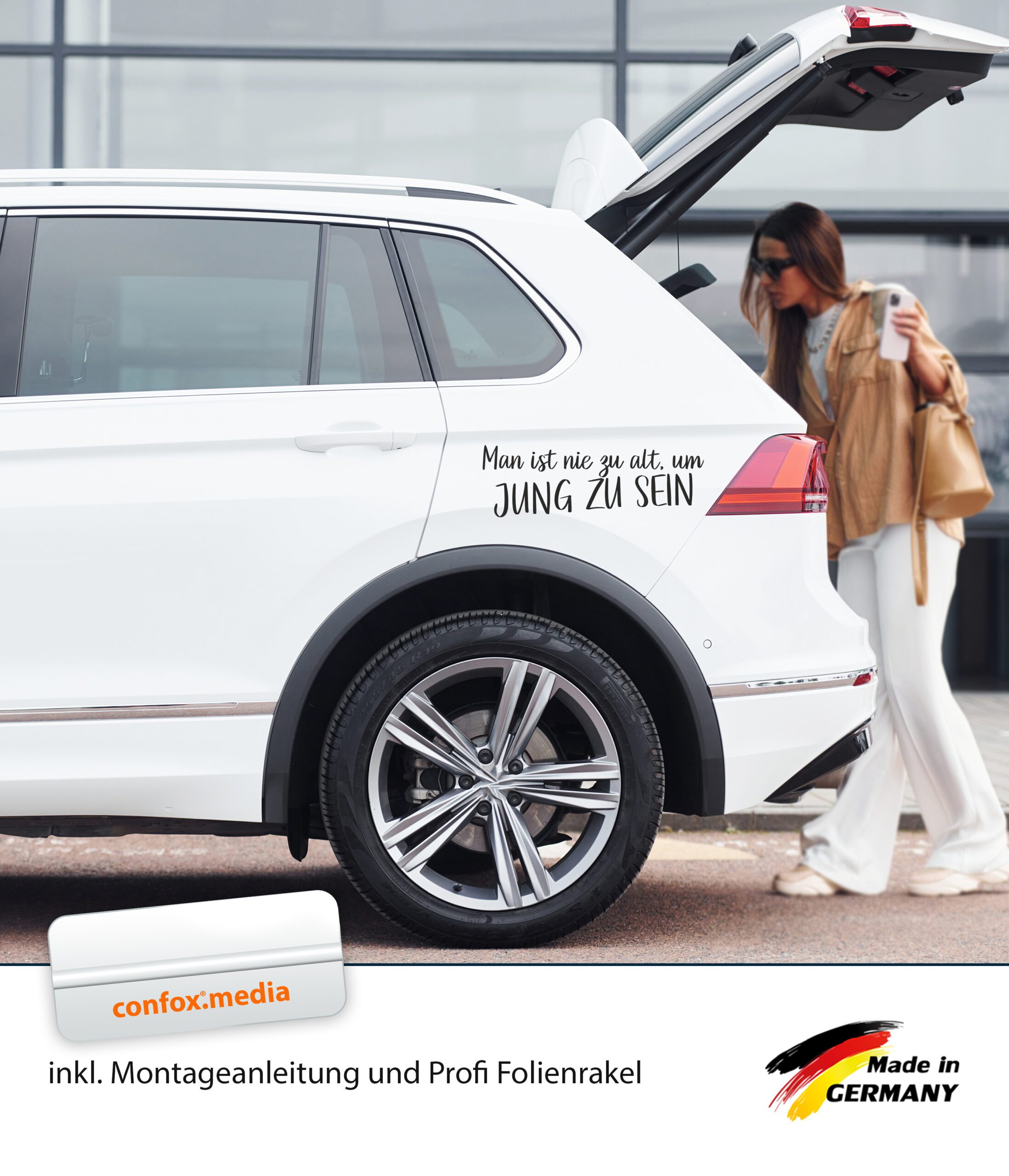 Aufkleber mit dem Spruch "Man ist nie zu alt, um jung zu sein" – Bild 4