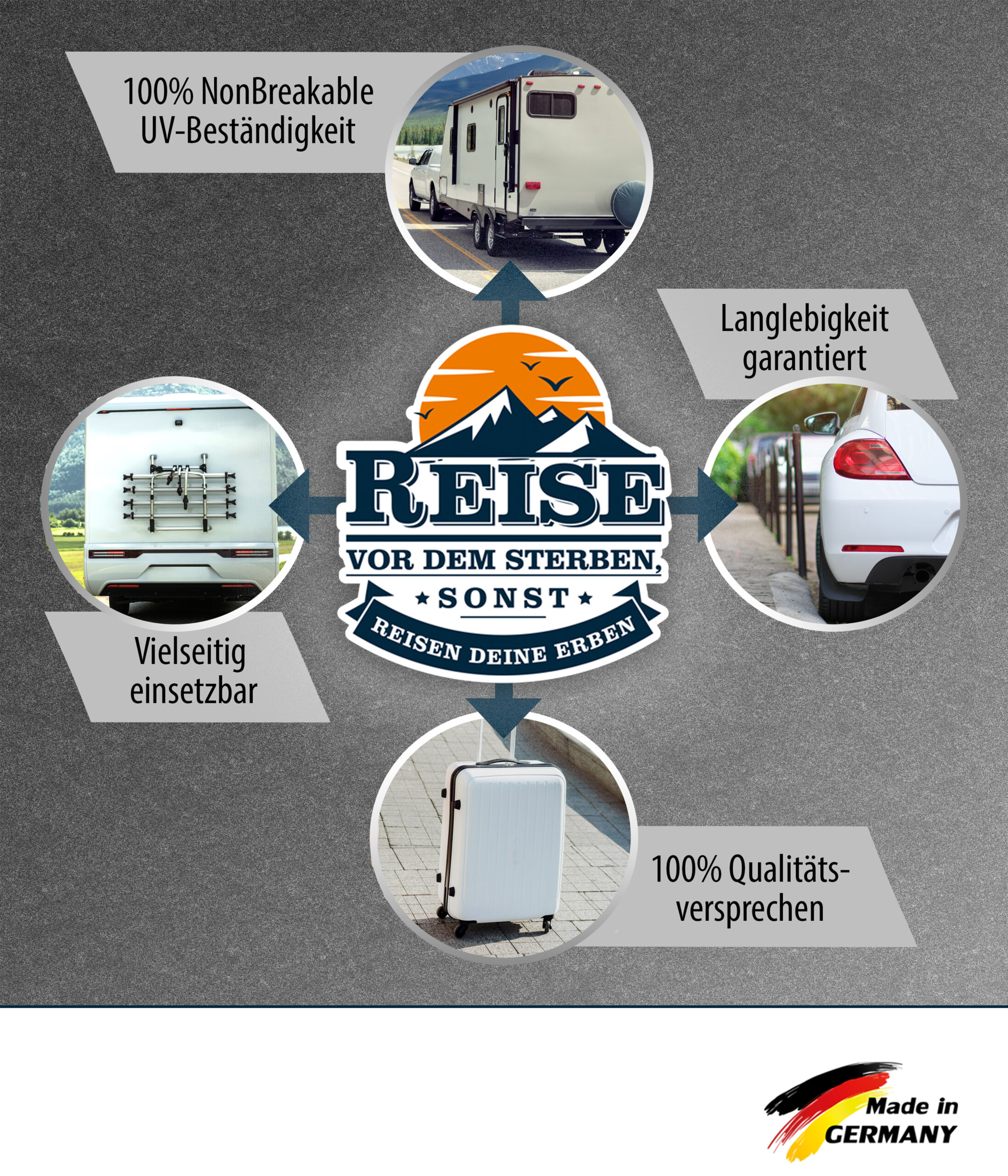 Aufkleber "Reise vor dem Sterben, sonst reisen deine Erben" – Bild 2