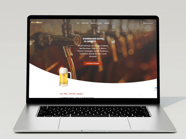 Webdesign für Bier-Maxe